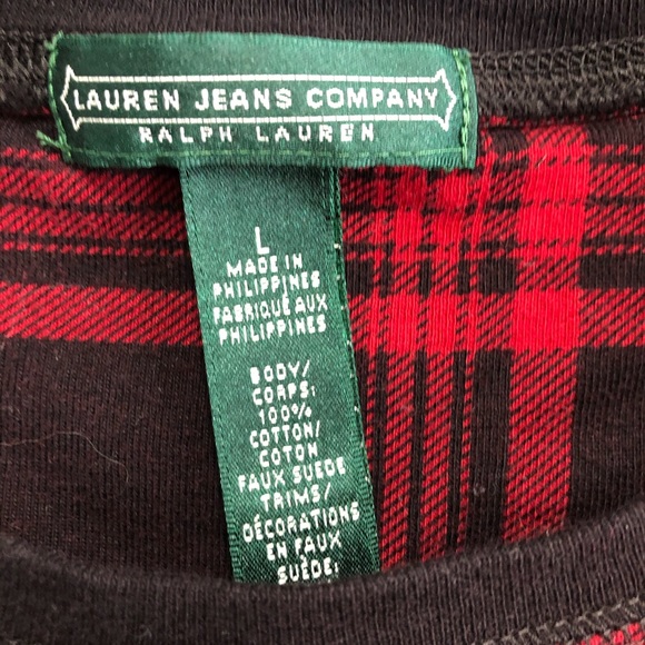 Buffalo Plaid Long Sleeve Shirt with Elbow Pads Size Large - Picture 2 of 10